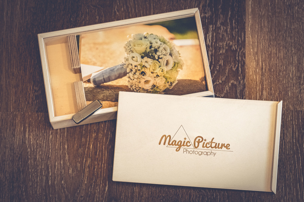 Magic Picture Übergabe Box mit USB Stick Handmade 