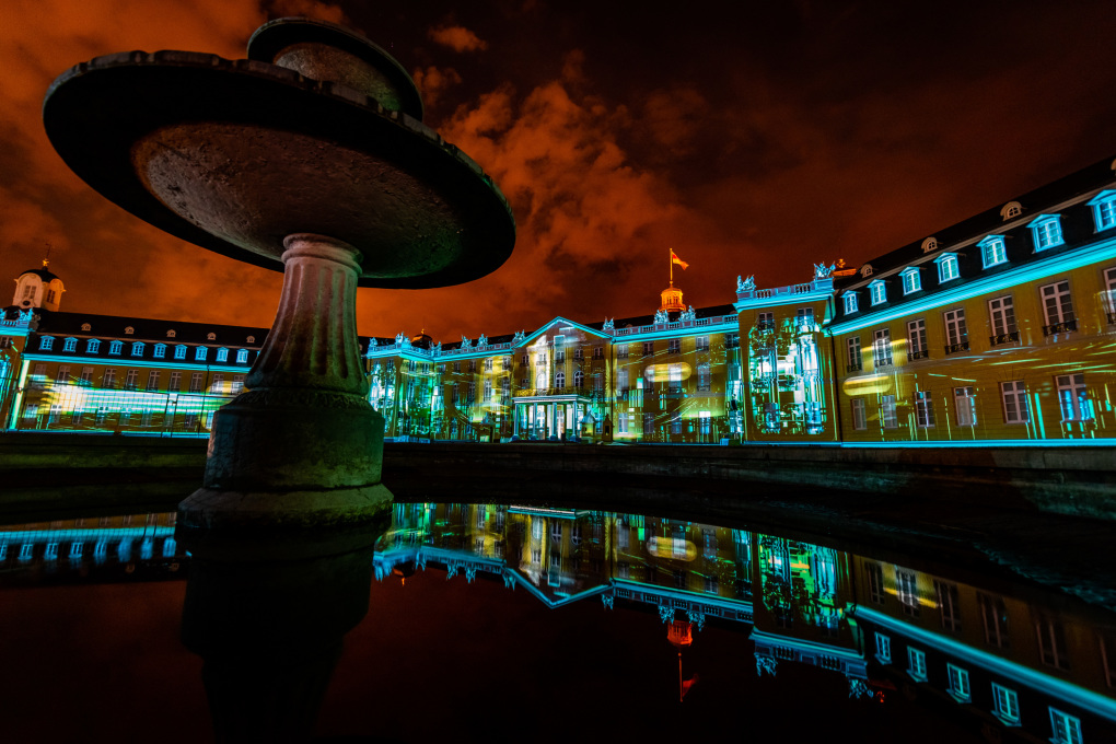 Karlsruher Schlosslichtspiele, langzeitbelichtung für das Karlsruher Fotoprojekt