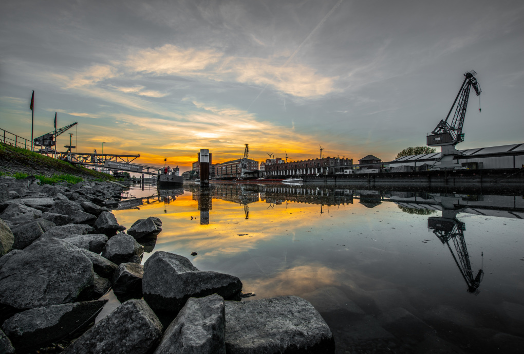 Abendstimmung vom Karlsruher Rheinhafen by Magic Picture Photography aus Karlsruhe